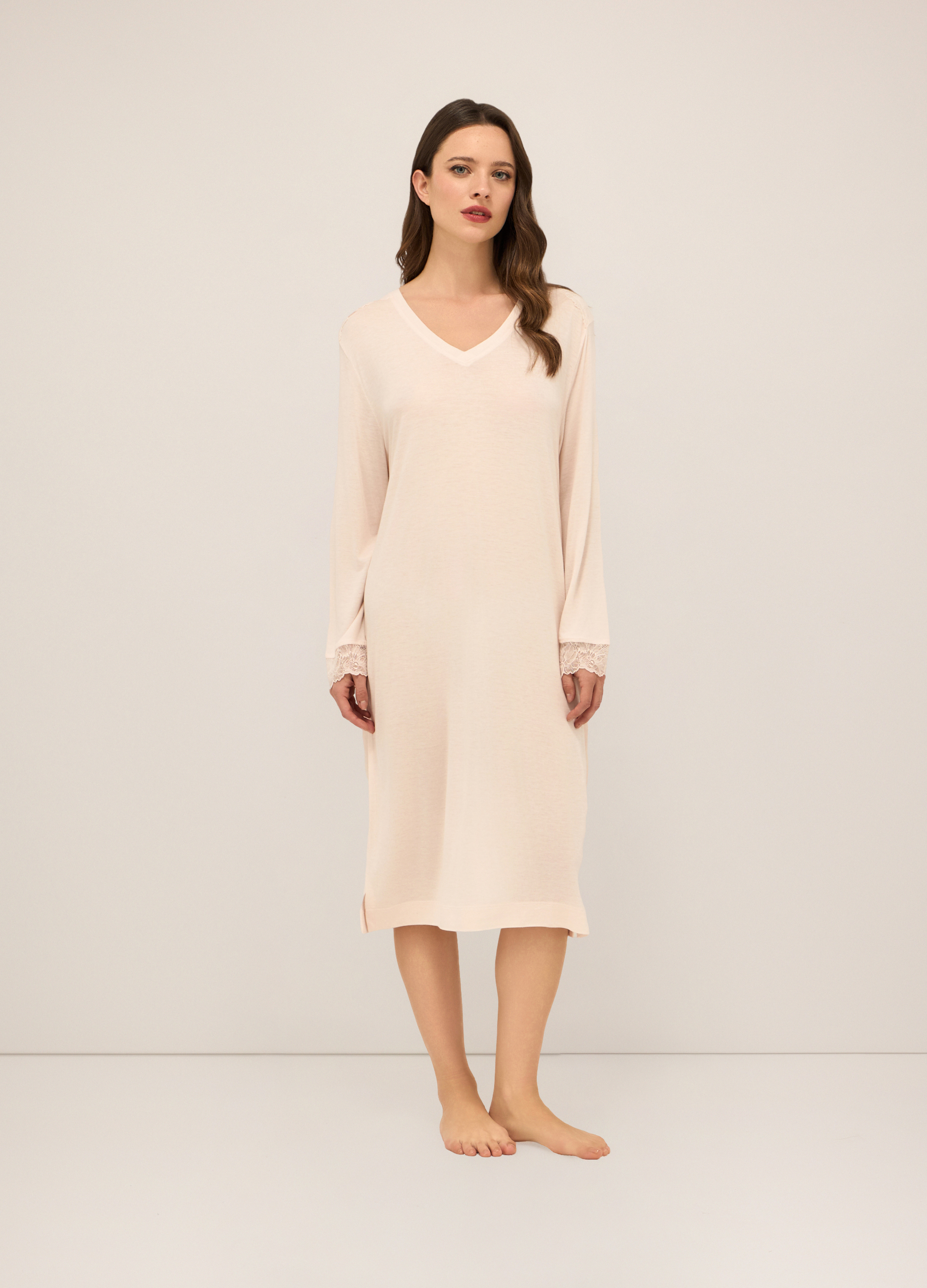 Upim Donna Rosa Polveroso Camicia Da Notte In Pura Viscosa Taglia: Xxl