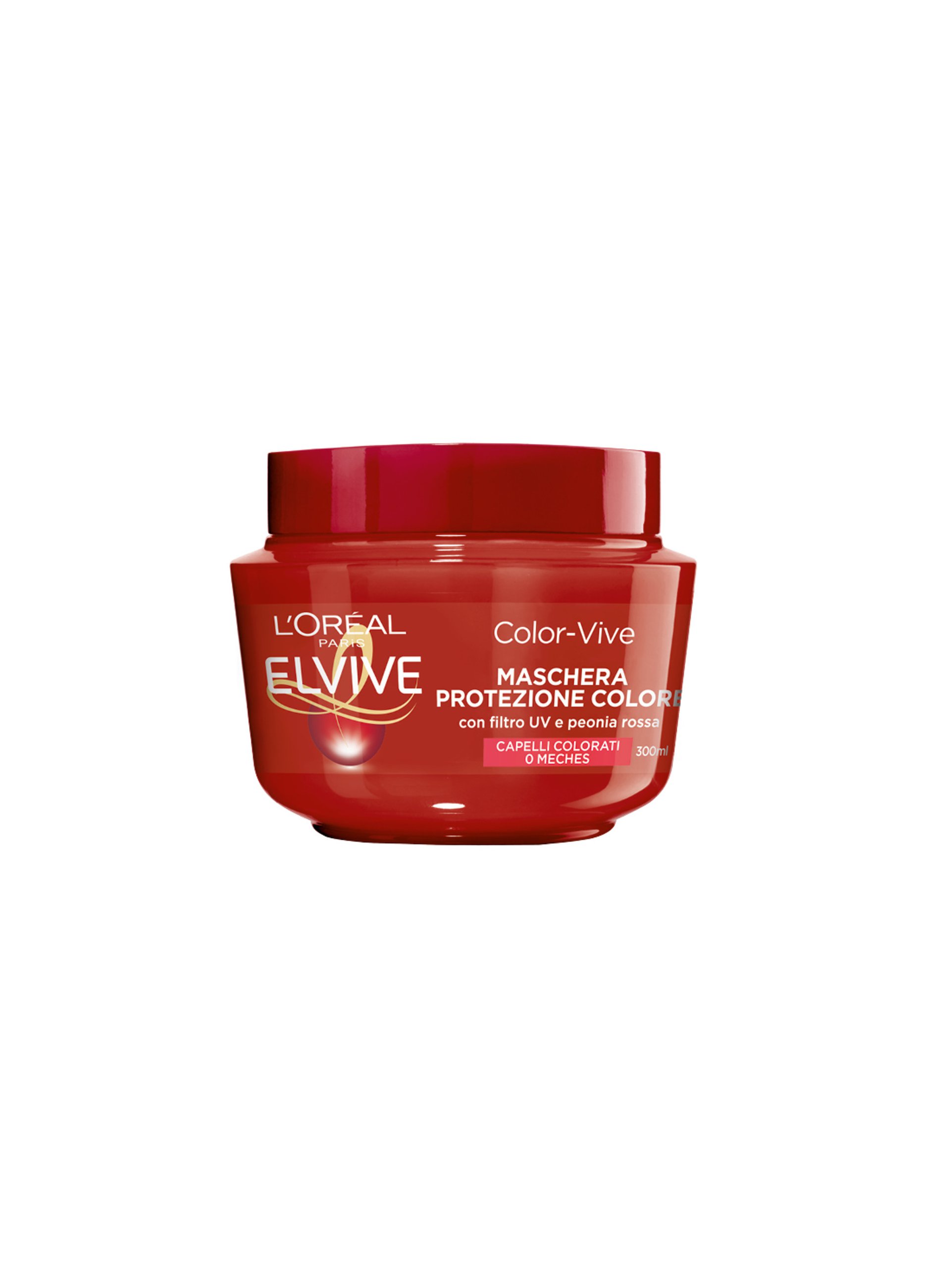 Image of ELVIVE, L'oréal Paris Maschera Capelli Elvive Color-vive, Per Capelli Colorati O Con Mèches, 300 Ml., Donna, Bianco, Taglia: FASUL