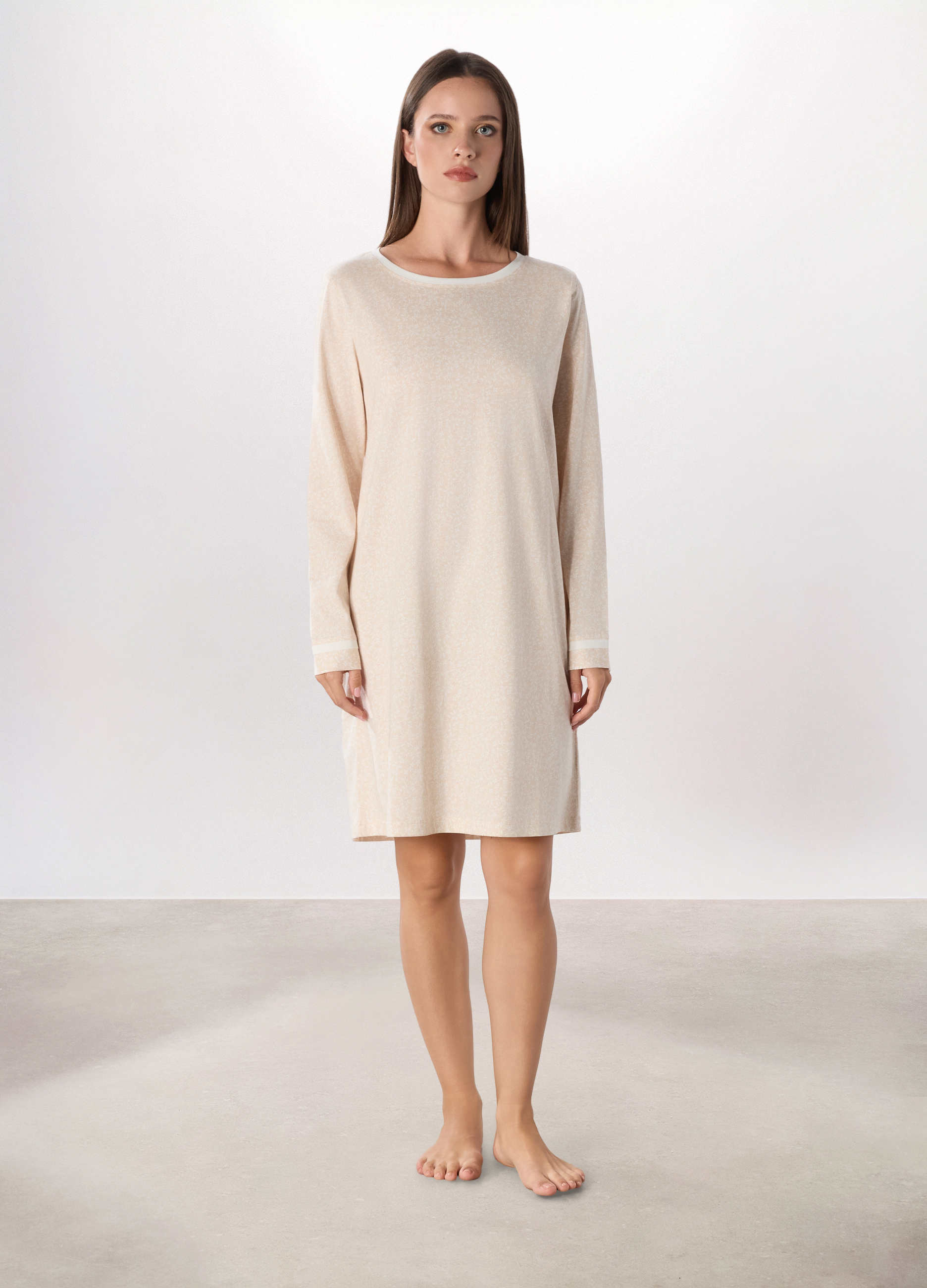 Upim, Camicia Da Notte In Jersey Di Puro Cotone Donna, Bianco, Taglia: L